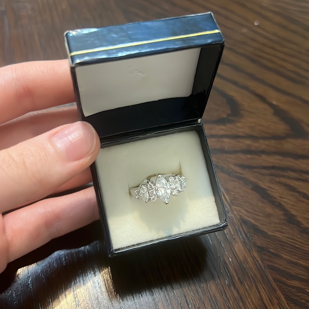 Sterling Silver White CZ Diamond Ring
